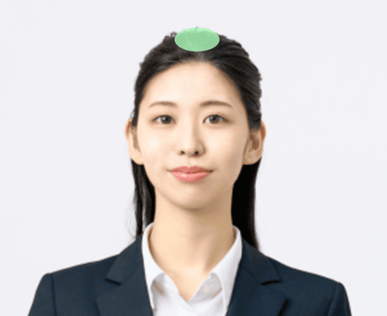 髪のつむじ その周辺など